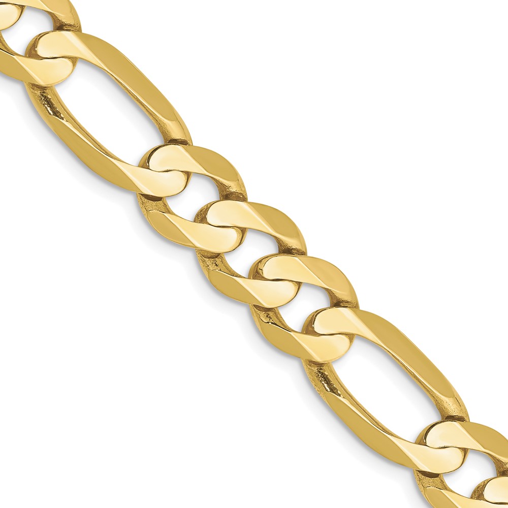10k 8.75mm Concave Open Figaro Chain (10LF220-20)