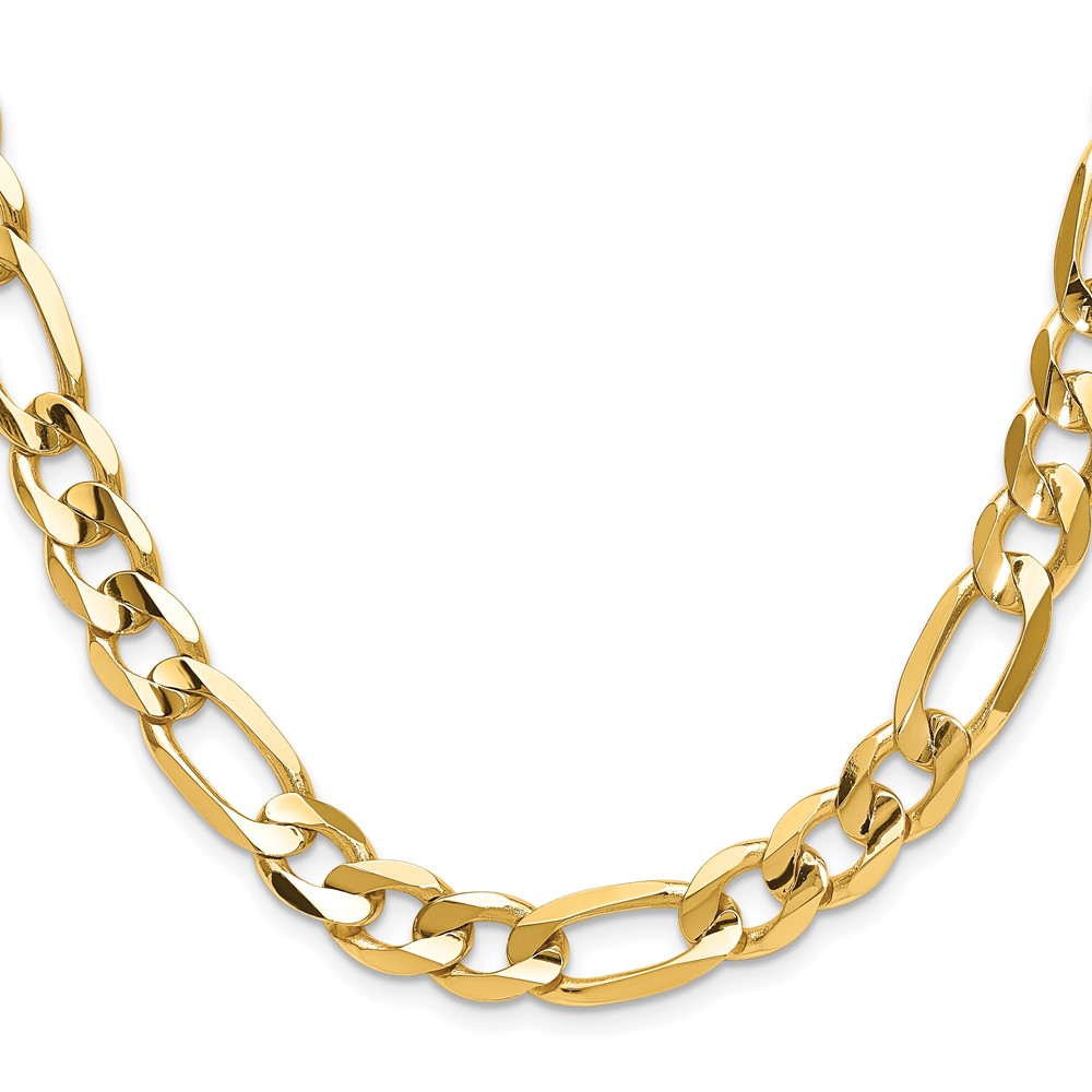 10k 10mm Concave Open Figaro Chain (10LF250-22)