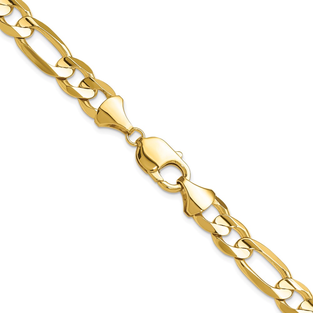 10k 10mm Concave Open Figaro Chain (10LF250-22)
