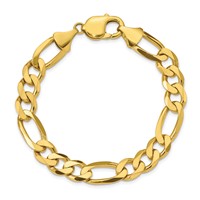 10K 10mm Concave Open Figaro Chain view 4