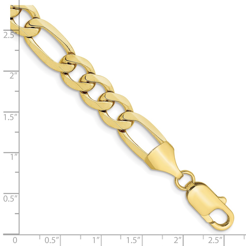 10k 10mm Concave Open Figaro Chain (10LF250-8)