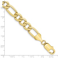 10K 10mm Concave Open Figaro Chain view 2