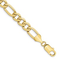 10K 10mm Concave Open Figaro Chain view 1