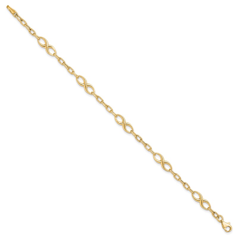 10K Polished Link Bracelet