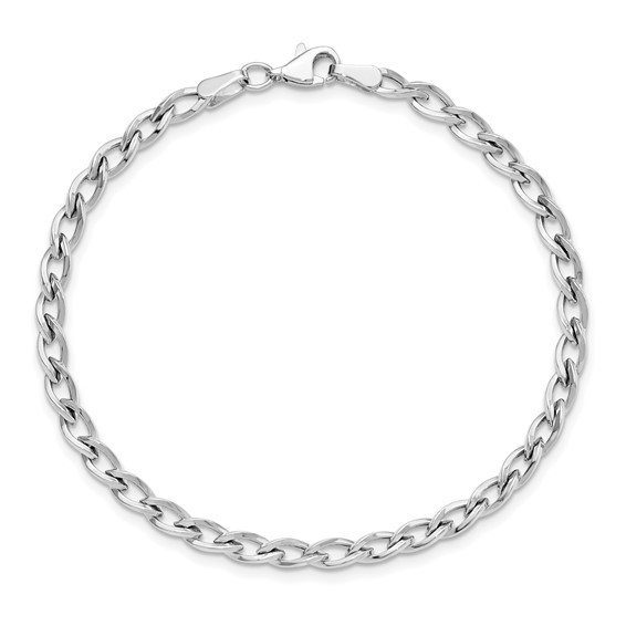 Leslie's 10K White Gold Polished Link Bracelet
