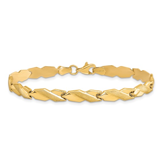 Leslie's 10K Polished and Brushed Bracelet