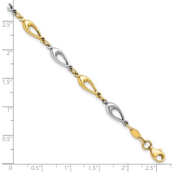 Leslie's 10K Two-tone Polished Bracelet