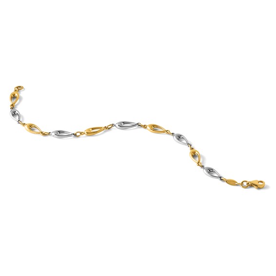 Leslie's 10K Two-tone Polished Bracelet