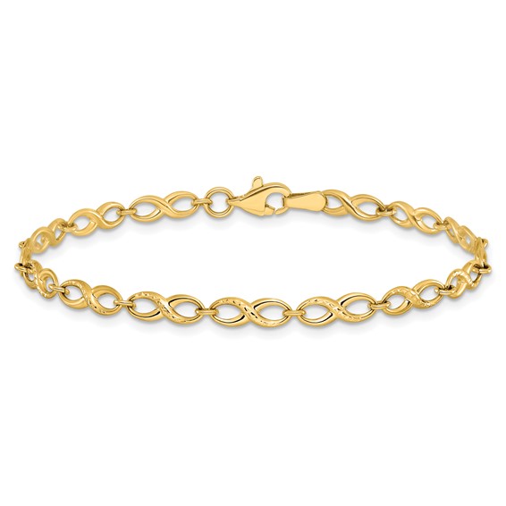 Leslie's 10K Polished and D/C Bracelet