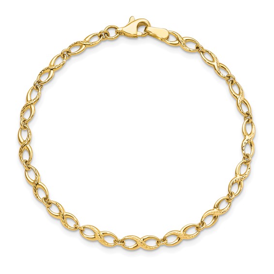 Leslie's 10K Polished and D/C Bracelet