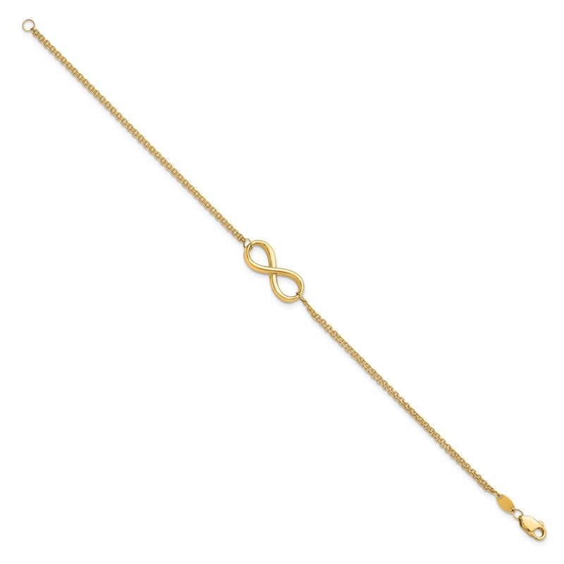 10K Polished Infinity Bracelet