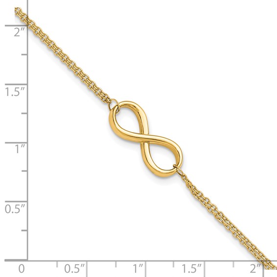 Leslie's 10K Polished Infinity Bracelet