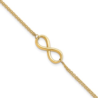 Leslie's 10K Polished Infinity Bracelet