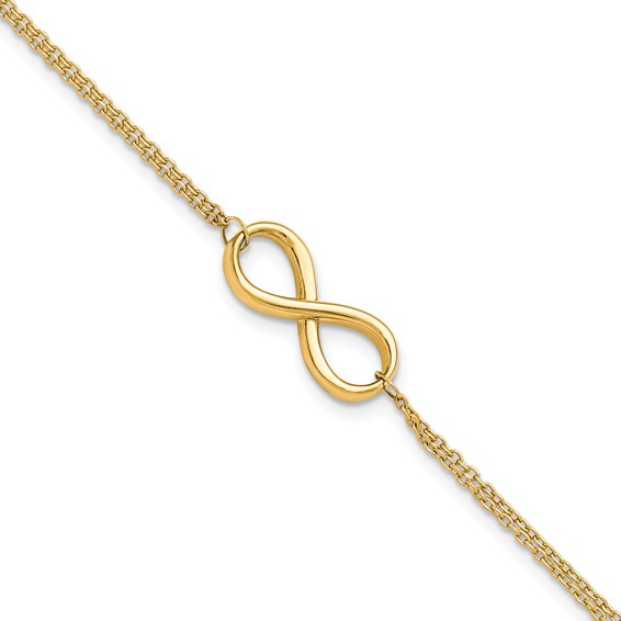 Leslie's 10K Polished Infinity Bracelet