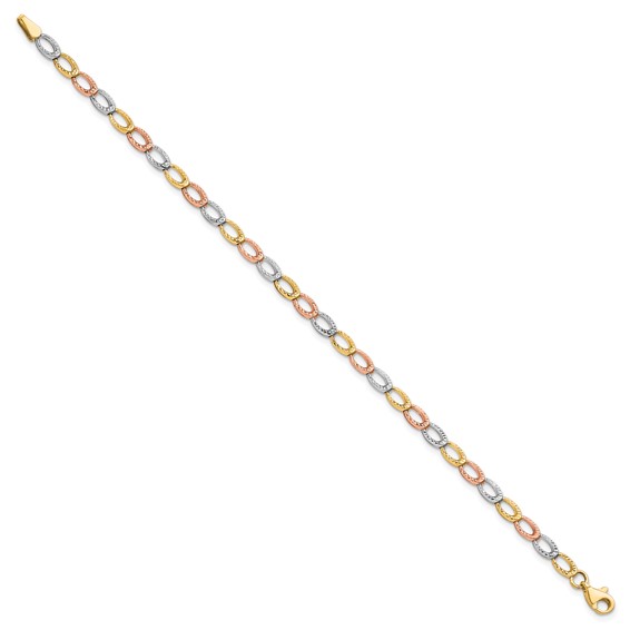 Leslie's 10K Tri-Color D/C Bracelet