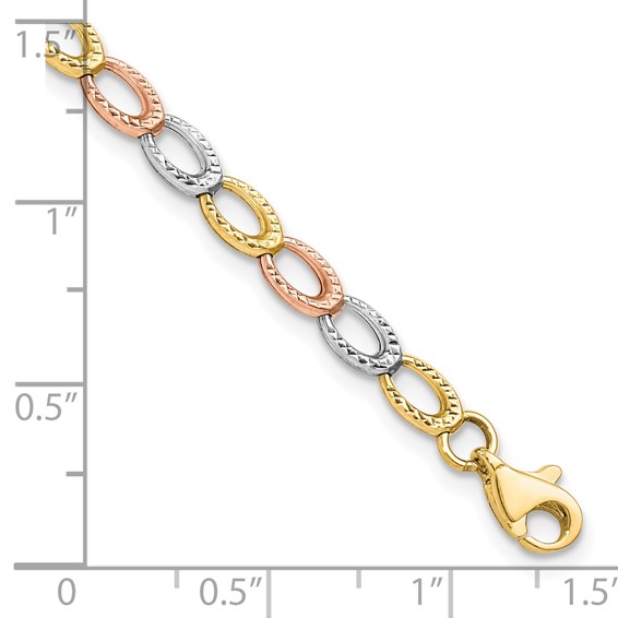 Leslie's 10K Tri-Color D/C Bracelet