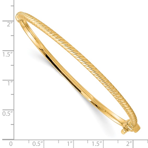 Leslie's 10K Polished Textured Bangle