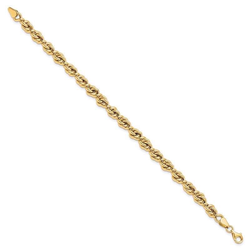 10K Polished Fancy Link Bracelet