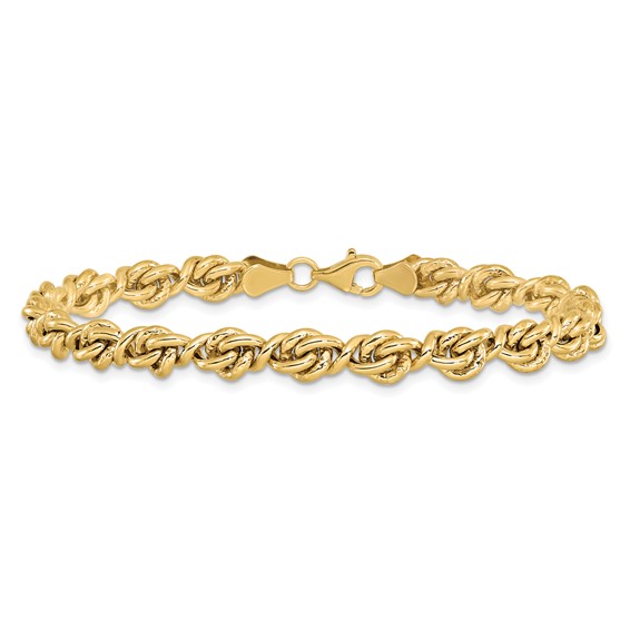 Leslie's 10K Polished Fancy Link Bracelet