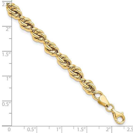 Leslie's 10K Polished Fancy Link Bracelet