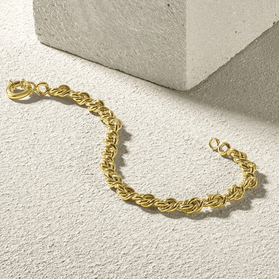 Leslie's 10K Polished Fancy Link Bracelet