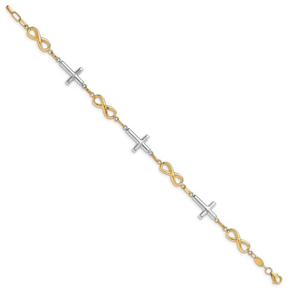 Leslie's Gold Cross Link Bracelets