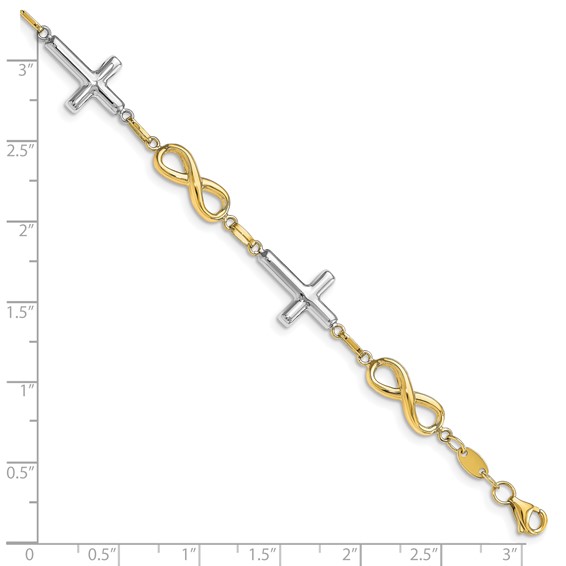 Leslie's Gold Cross Link Bracelets