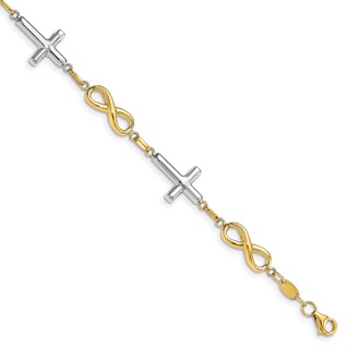 Leslie's Gold Cross Link Bracelets