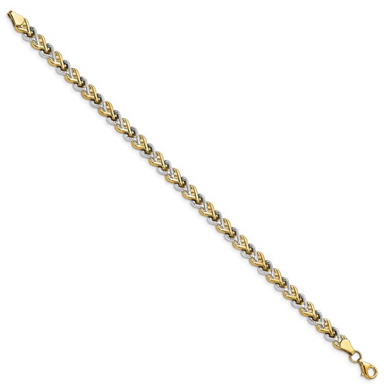 Leslie's 10K Rhodium-plated Polished D/C Bracelet