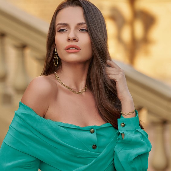 Leslie's 10k Polished Link Necklace