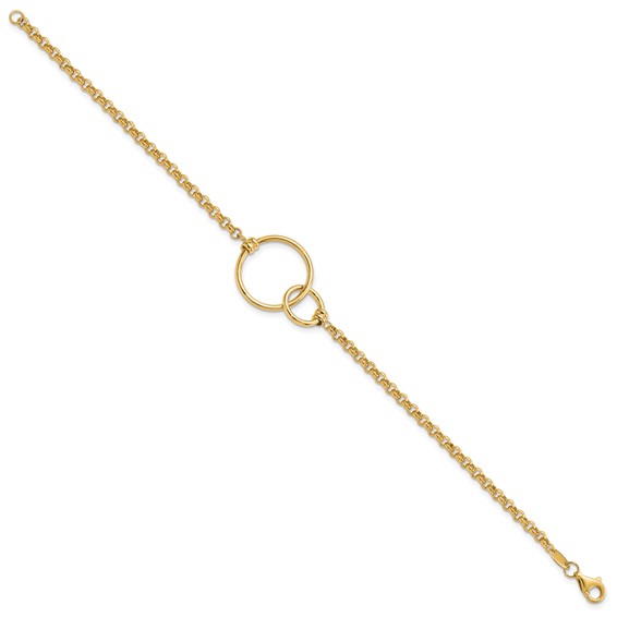 Leslie's Gold Circle Bracelet