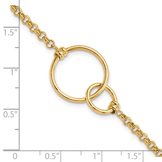Leslie's Gold Circle Bracelet