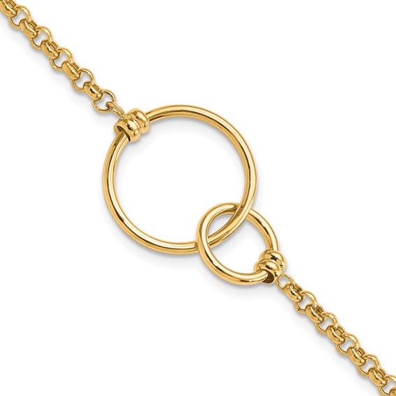 Leslie's Gold Circle Bracelet
