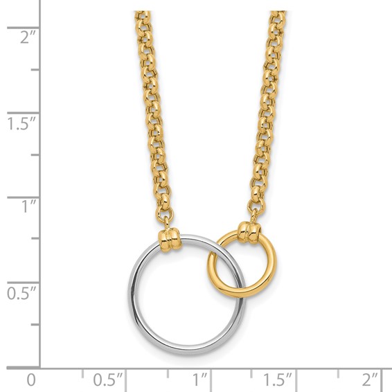 Leslie's 10k Two-tone Polished Link Necklace