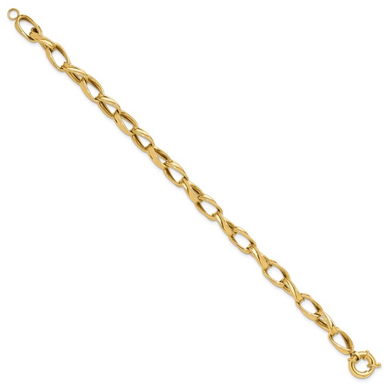 Leslie's 10K Polished Fancy Link Bracelet