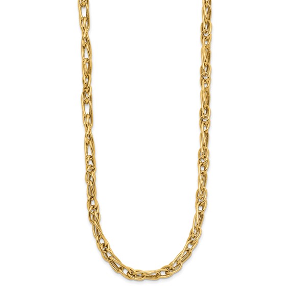 Leslie's 10K Polished Fancy Link w/1in ext. Necklace