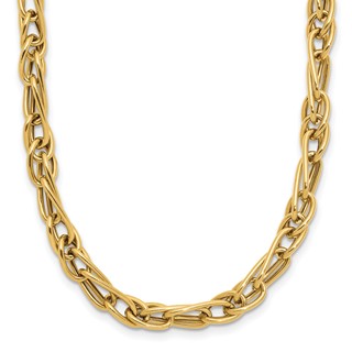 Leslie's 10K Polished Fancy Link w/1in ext. Necklace