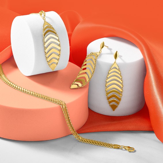 Leslie's 10K Polished Fancy Link w/1in ext. Bracelet