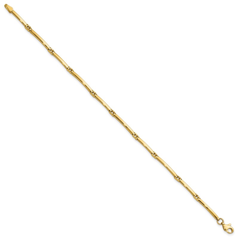 10K Polished Fancy Link Bracelet