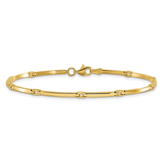 Leslie's 10K Polished Fancy Link Bracelet
