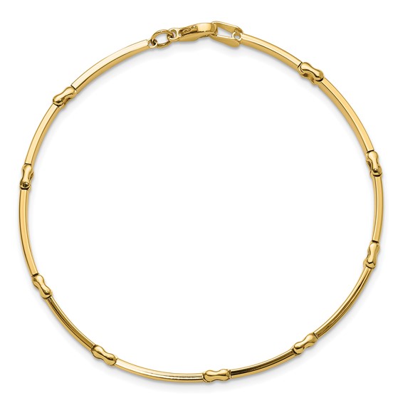 Leslie's 10K Polished Fancy Link Bracelet