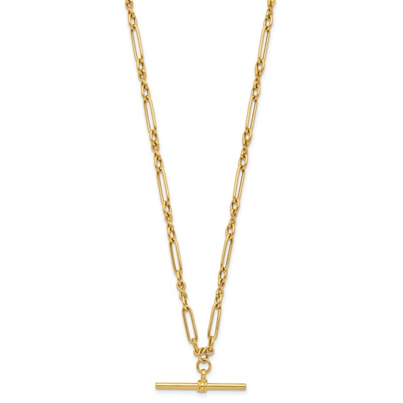 Leslie's 10K Polished Fancy Link Bar Necklace