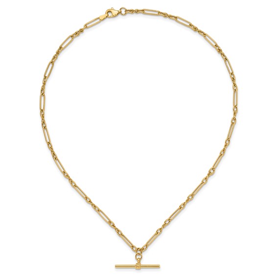 Leslie's 10K Polished Fancy Link Bar Necklace