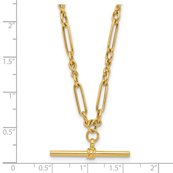 Leslie's 10K Polished Fancy Link Bar Necklace
