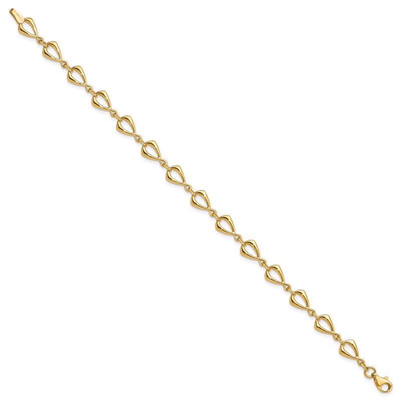 10K Polished Fancy Link Bracelet