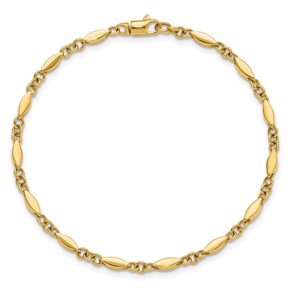 Leslie's 10K Polished Fancy Link Bracelet