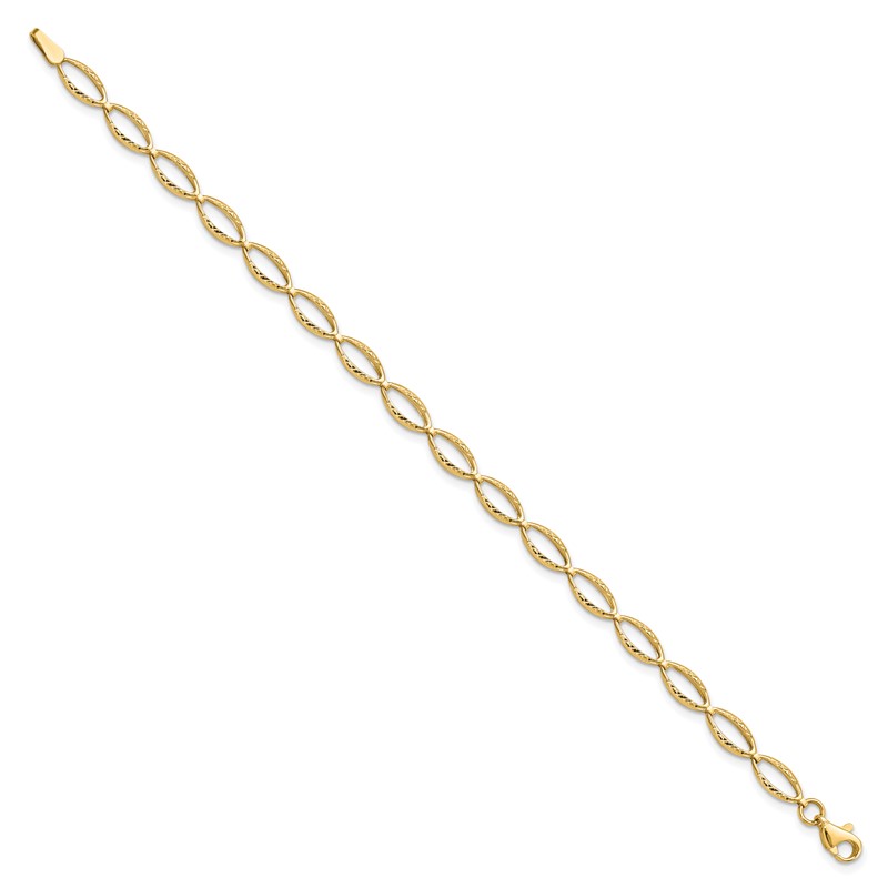 10K Polished and D/C Bracelet
