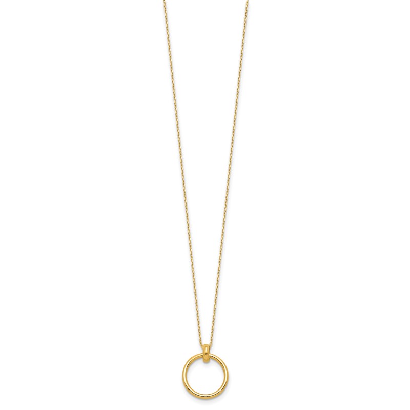 10K Polished Circle Necklace