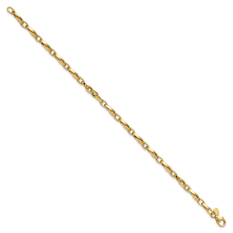 10K Polished Fancy Link Bracelet