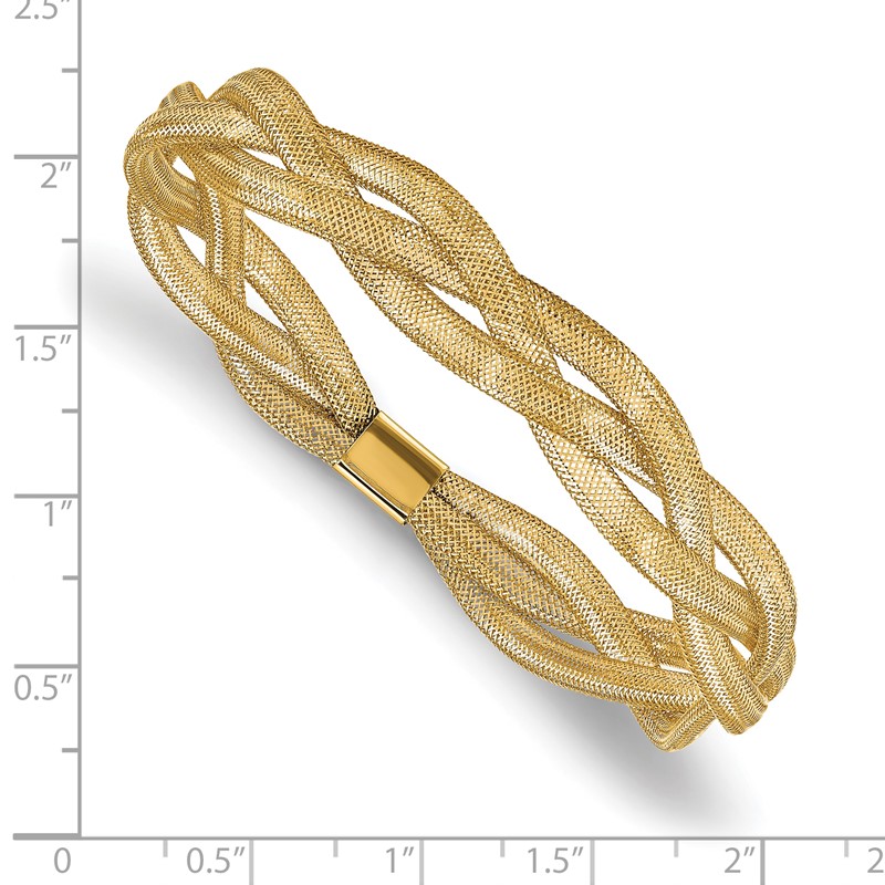 10K Fancy Stretch Bangle Bracelet